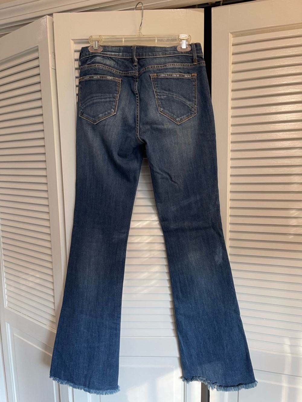 DRIFTWOOD Dark Blue Flare Jeans with Floral Embroidery - Picture 4 of 7